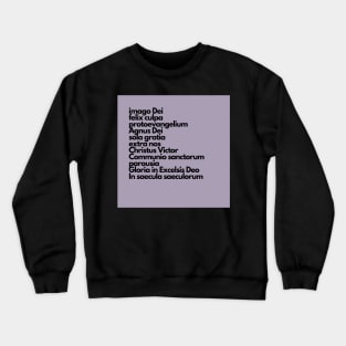 latin summary of the faith, purple Crewneck Sweatshirt